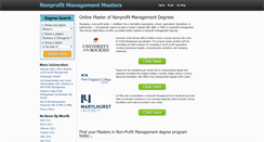Desktop Screenshot of mastersinnonprofitmanagement.com